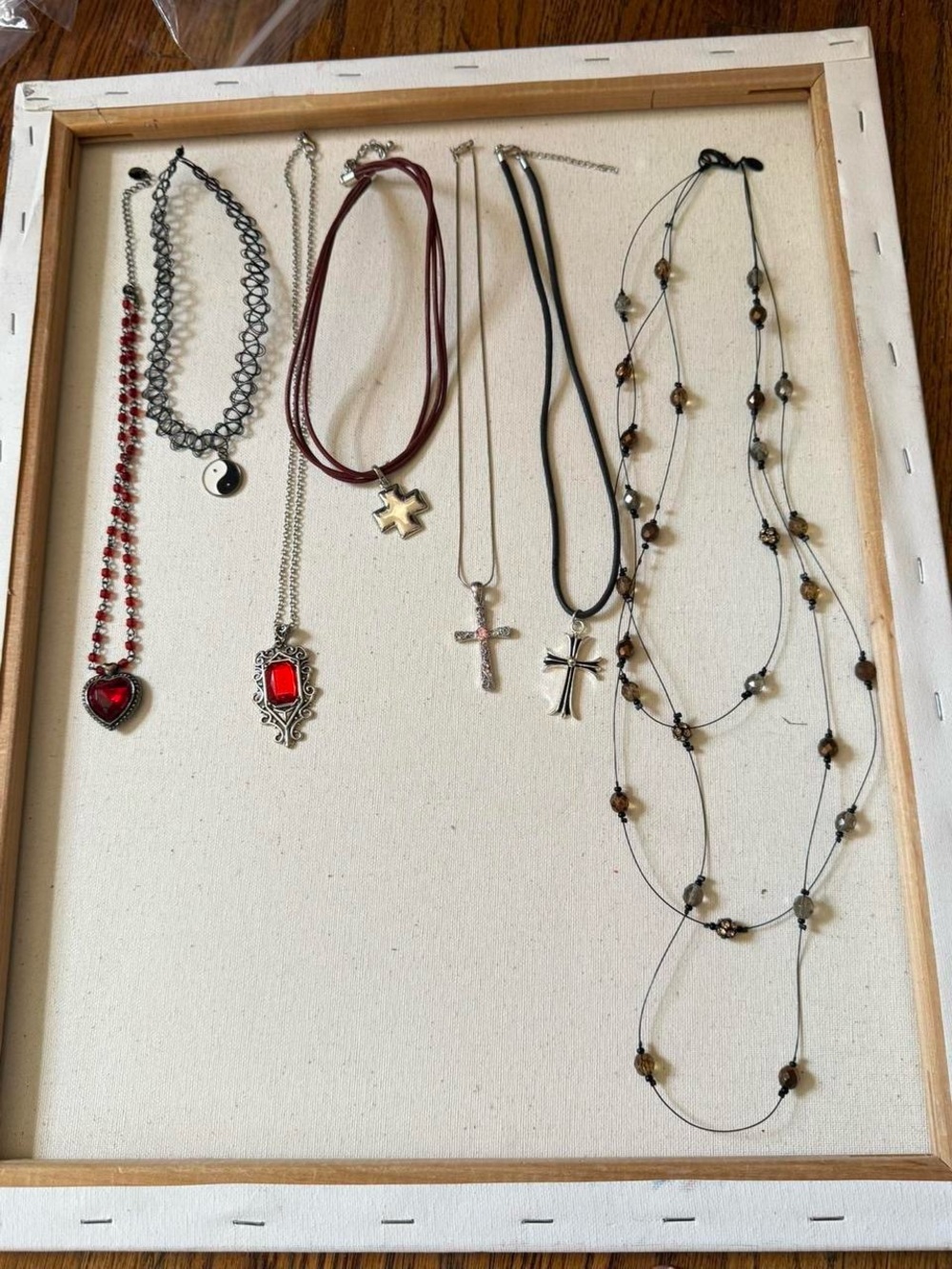 🖤 Red & Edgy Jewelry Lot – Cross, Heart & Gothic Style Pieces ❤️